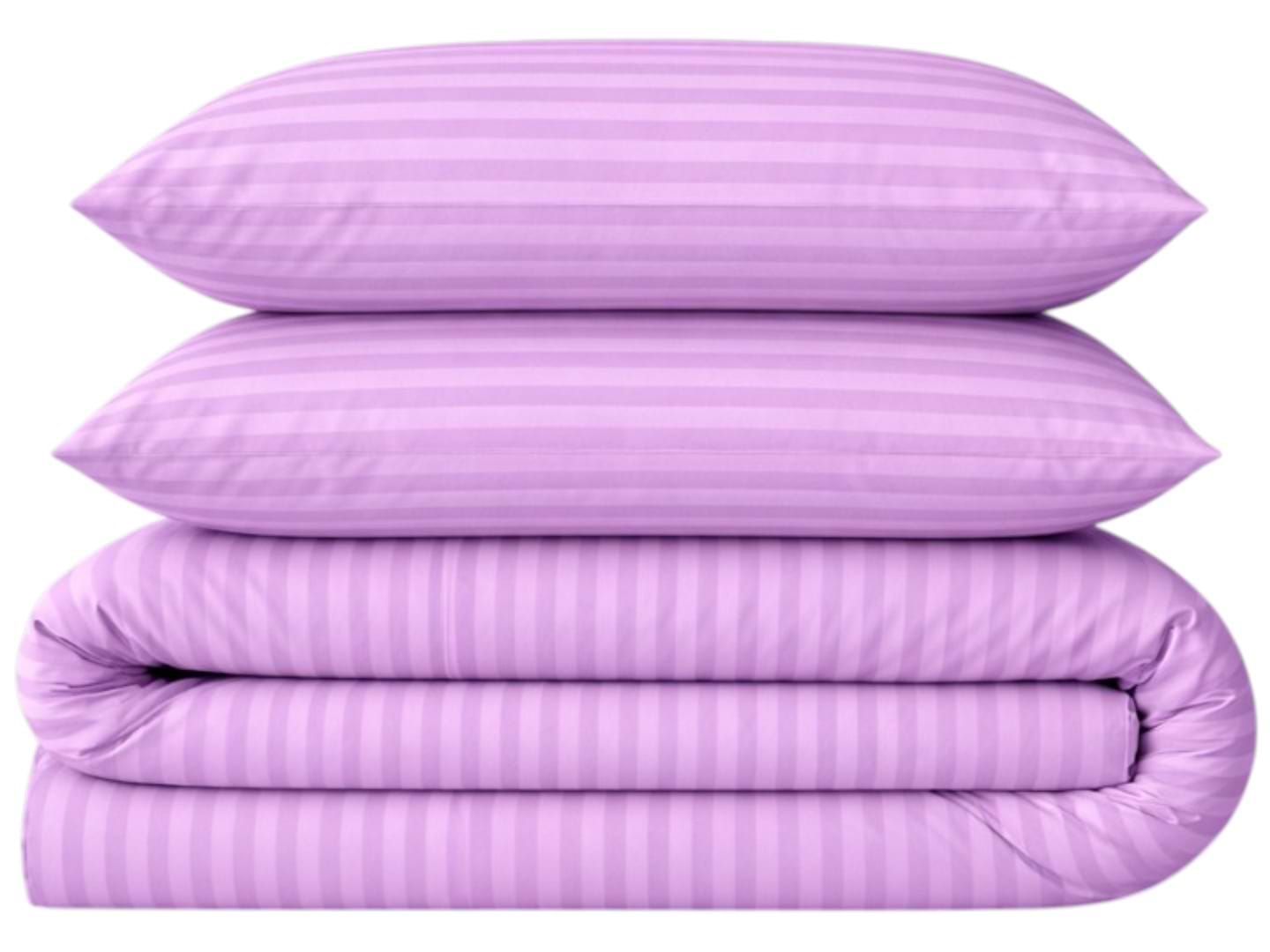 Комплект постельного белья MirSon Бязь 17-0618 Stripe Purple 200х220 (2200008203740)